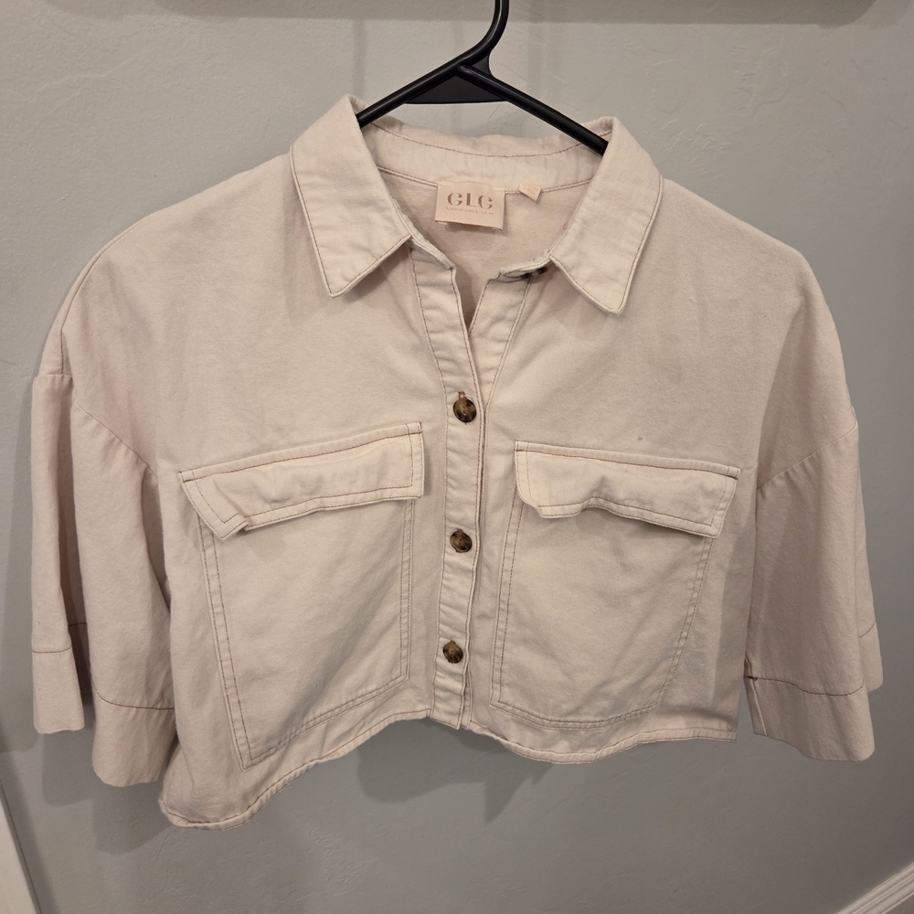 GLG Women's Button-Down Shirt in Cream